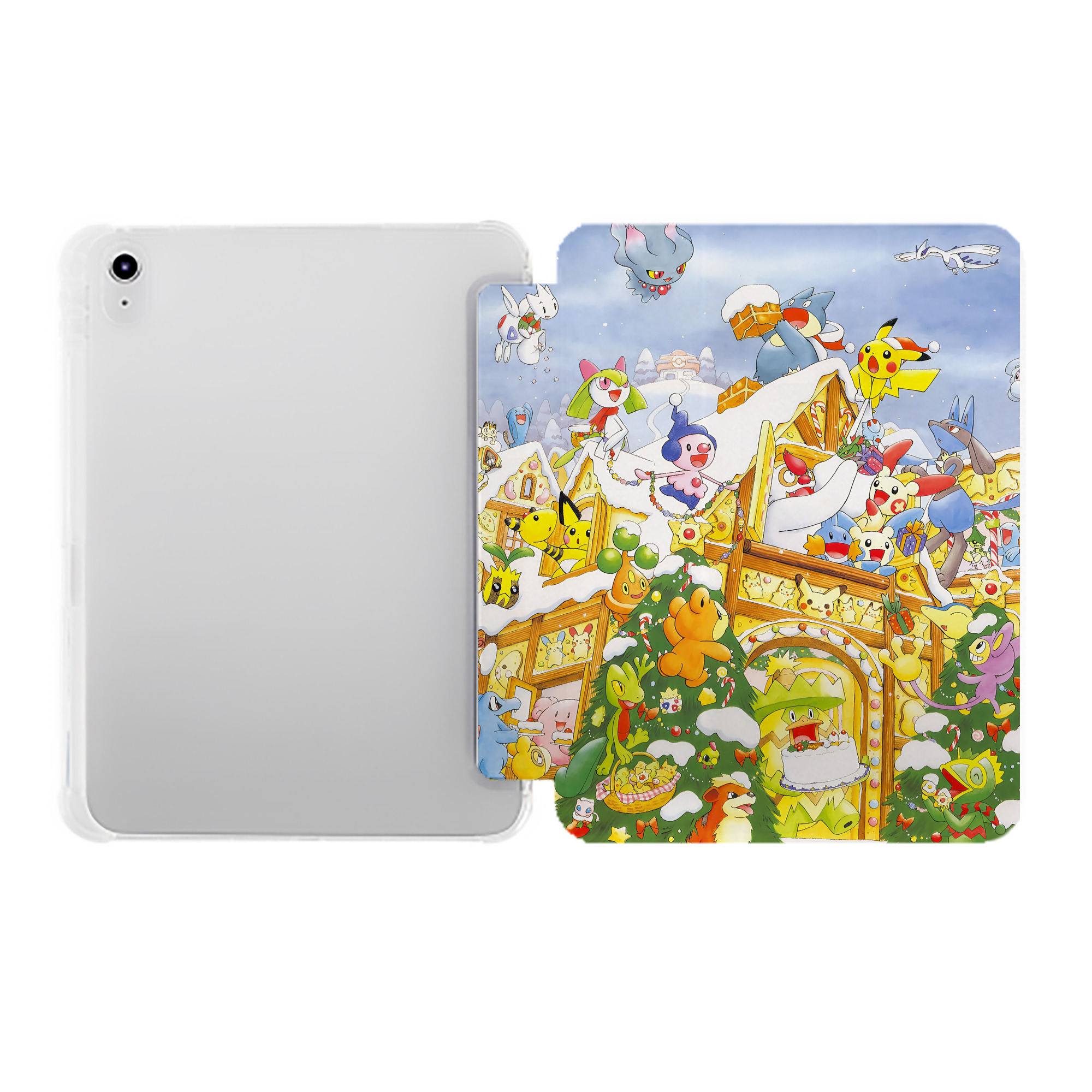（画像用） ポケットモンスター Pokémon IPad ケース ペン収納付き 三つ折りスタンド PUレザー×シリコン 対応機種9.5/10.5/10.9インチ